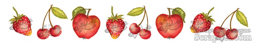 Двосторонній аркуш з картинками Galeria Papieru - Herbatka dla Dwojga-owoce, 5х15см,1 шт. -GP-009-02