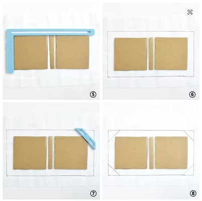 Повний набір для палітурки та скрапбукінгу (9 предметів), колір рожевий