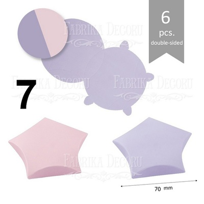 Набір паперових заготовок 002, ТМ Fabrika Dekoru, 6 штук, 70 мм, вибір кольору