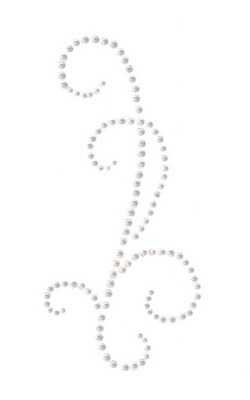 Стразова наліпка від Kaisercraft - Self - Adhesive - Rhinestone Flourishes, колір срібло