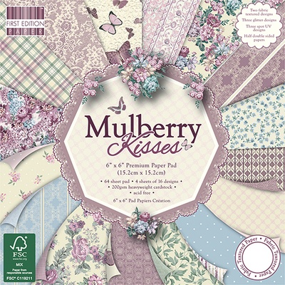 Набор скрапбумаги от First Edition - Mulberry Kisses, 20х20 см, 48 шт