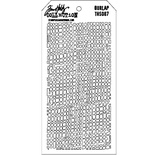 Маска Ranger - Tim Holtz - Layering Stencil - Burlap, 13x20 см