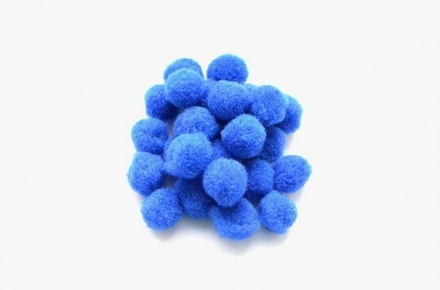 Помпон от ScrapBerry's, синий, 1,8 см, 25 шт
