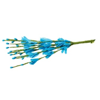 Гілочки з квітами, блакитний колір, 20 см, 10 шт.