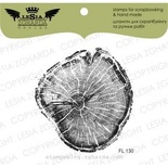 Акриловый штамп Lesia Zgharda FL130 Срез дерева больший, размер 5,9х6,2 см