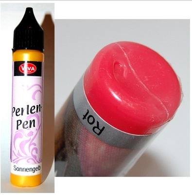 Фарба - гель від Viva - decor "Ефект перлини", колір червоний, 25мл.