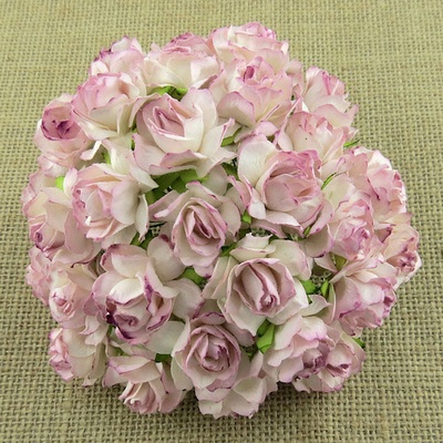 Дика троянда, рожевий колір з червоним, діаметр - 30мм, 1 шт.