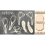 Набор чипбордов TM Fabrika Decoru Botany Spring 1, FDCH-307, цвет молочный