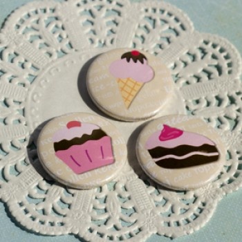 Скрап-значки (фішки). Солодке життя, 3 шт.