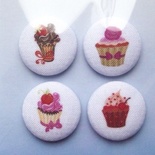 Набір тканинних фішок від Євгенія Курдібаровська ТМ - Кексики, 28 мм.