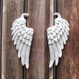 Гіпсові прикраси - Крила, 2 шт. від E.В.A., одне крило - 2,8x6,6см