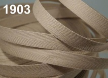 Саржева стрічка, ширина 10мм, колір бежевий, какао, 90 см