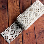 Кружево Широкое, х/б, цвет бежевый, ширина 45 мм, 90 см