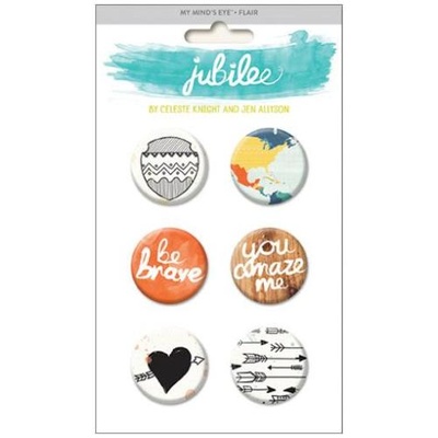 Набір ґудзиків My Mind's Eye - Jubilee Tangerine - Adventure