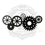 Акриловый штамп Lesia Zgharda StP011 Стимпанк шестеренки