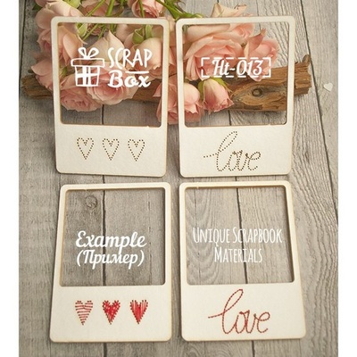 Чипборд ScrapBox - Для вишивки слайди Love №1