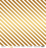 Аркуш одностороннього паперу з золотим тисненням від Scrapmir - "Golden Stripes White" з колекції Every Day, 30x30 см