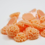 Кабашон "Квітка", колір помаранчевий, розмір 18 мм, 1 шт.