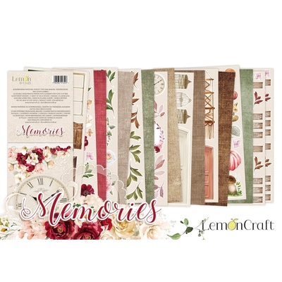 Набiр паперу для скрапбукiнгу Lemoncraft - Memories, 15.x30.5см, елементи для вирізання