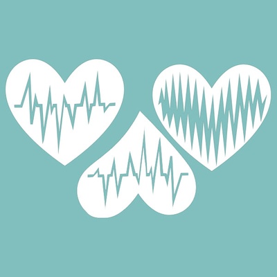 Чипборд від Вензелик - Набір сердечок 06, розмір: 68*104 мм