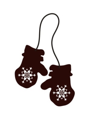 Акриловый штамп Christmas Stamp Gloves SR008, размер 2,1 * 3,2