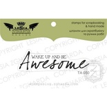 Акриловый штамп Lesia Zgharda TA050 Wake up and be awesome, размер 5,4х1,5 см