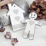 Деревʼяна фішка ScrapBox - Фішки для вишивки пряничний будиночок Fl-041