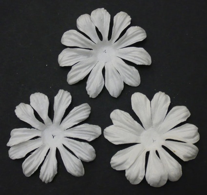Декоративні квіти, білий колір, 50 мм, 5шт.