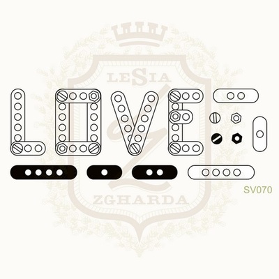 Набір акрилових штампів Lesia Zgharda SV070 LOVE, 14 штук