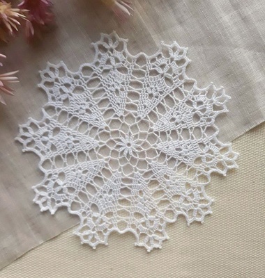 Затишний декор від LESHCHENKO - Вʼязана Серветка №55, 14,5см, 1шт.