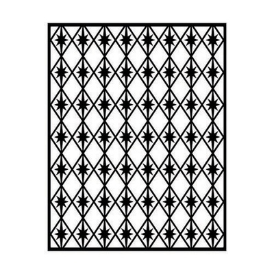 Шаблон для тиснення Spellbinders - Diamond and Stars Impressabilities