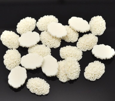 Кабашон "Квітка", 18мx13мм, 1 шт.