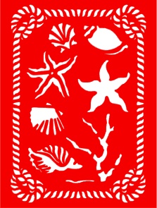 Трафарет - Море1, 15*20см