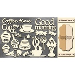 Чипборд Фабрика Декору - Coffee time, колір молочний, крафт