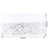 Відріз екошкіри з тисненням золотою фольгою Golden Pion Pion White, розмір 500мм х 250мм, ТМ Фабрика Декору