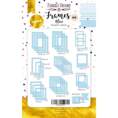 Набір рамок з фольгуванням №2 Blue 50шт., ТМ Фабрика Декору