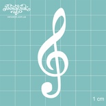 Чипборд от Вензелик - Скрипичный ключ 02, размер: 20x59  мм