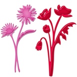 Ніж для вирубки Spellbinders - Asters and Poppies - Айстри та маки