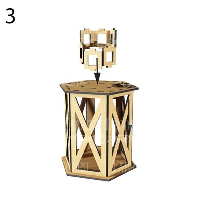 Декоративний ліхтар 6 - граний - L 082, ТМ Фабрика Декору