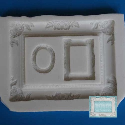 Силіконова форма (молд) - Рамка прямокутна велика, 10х12,5см, + 2 рамочки