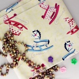 Тканина Оксфорда, Коники-гойдалки, рожеві і блакитні, 45x55см