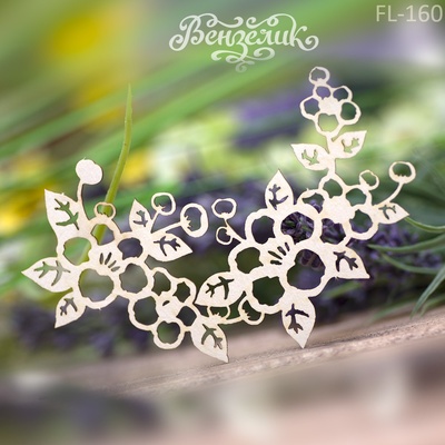 Чипборд від Вензелик - гілочка 16, розмір: 62x97 мм