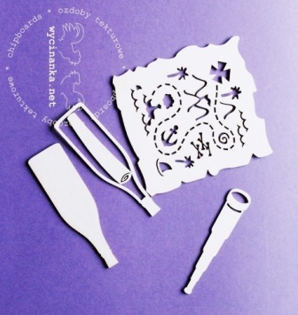 Чипборд від Wycianka - Тайна морських скоровищ -карта, 4 дет.