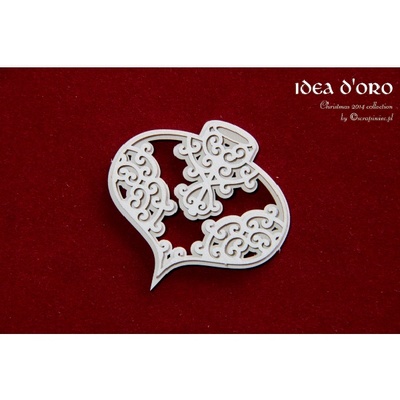 Чипборд Scrapiniec - двошарова ялинкова прикраса Tinsel 01 Idea d'oro 01