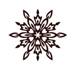 Акриловий штамп Christmas Stamp SR068 Сніжинка, розмір 5х4,5см