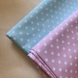 Бавовна бязь. Великі горошки 6 мм, колір пильна троянда, 50×70см