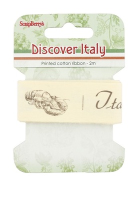 Стрічка декоративна від ScrapBerryʼs - Італійська кухня, 25мм, 2м, бавовна
