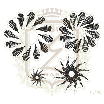 Набір акрилових штампів Lesia Zgharda FL101 Квіти з сердечками