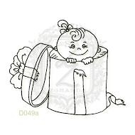 Акриловый штамп Lesia Zgharda Ребенок в подарке D049a, размер 4,9х4 см