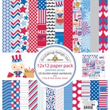 Набір кардстоку з Doodlebug Cardstock - patriotic picnic, двосторонній, 30,5 30,5см